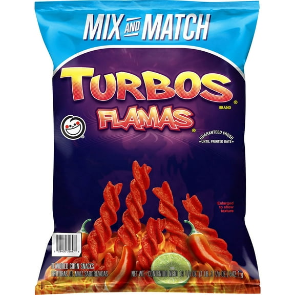 Sabritas Turbos Flama Corn Snacks, 19.125 oz.