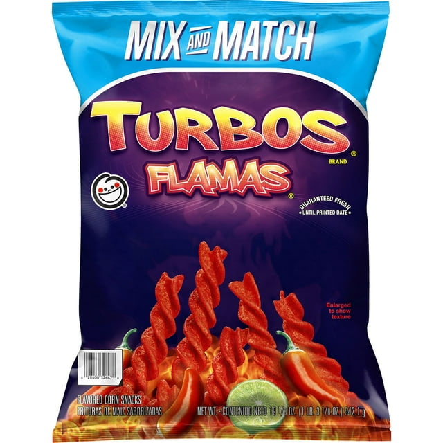 Sabritas Turbos Flama Corn Snacks, 19.125 oz.