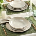 thumbnail image 2 of Christian Siriano Onyx 24-Piece Porcelain with Gold Rim Dinnerware Set, 2 of 7