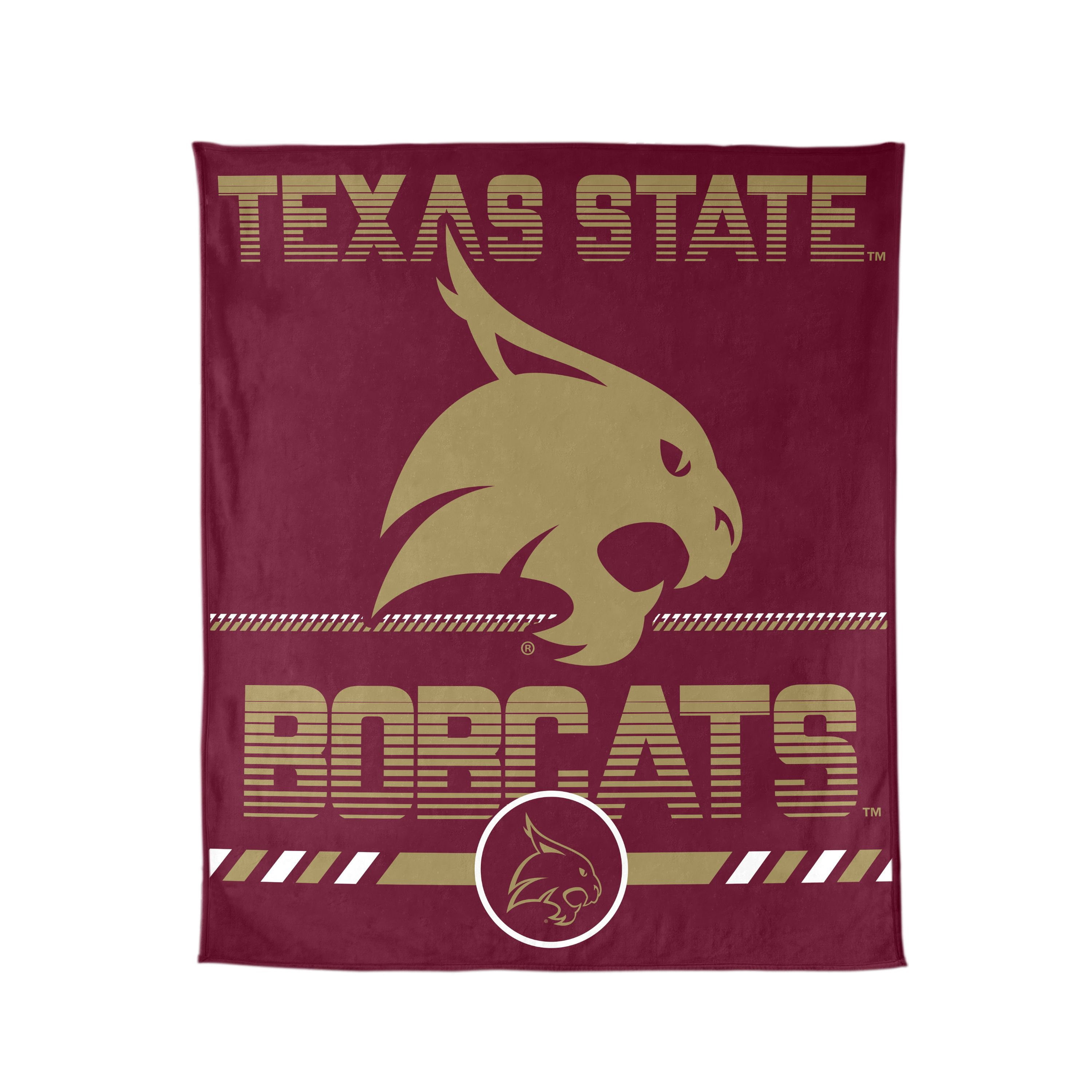 Logo Brands Texas State Bobcats 60"x70" Super Plush Blanket