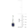 thumbnail image 3 of Oval Cut Genuine Gemstone and 0.16 CT. T.W. Diamond Dangle Earrings in 14K Gold, 3 of 5