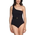 thumbnail image 1 of Loft Women's Asymmetrical Textured One-Piece Swimsuit, 1 of 6