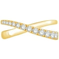 thumbnail image 2 of 0.50 CT. T.W. Round Cut Criss Cross Diamond Ring in 14K Gold, 2 of 6