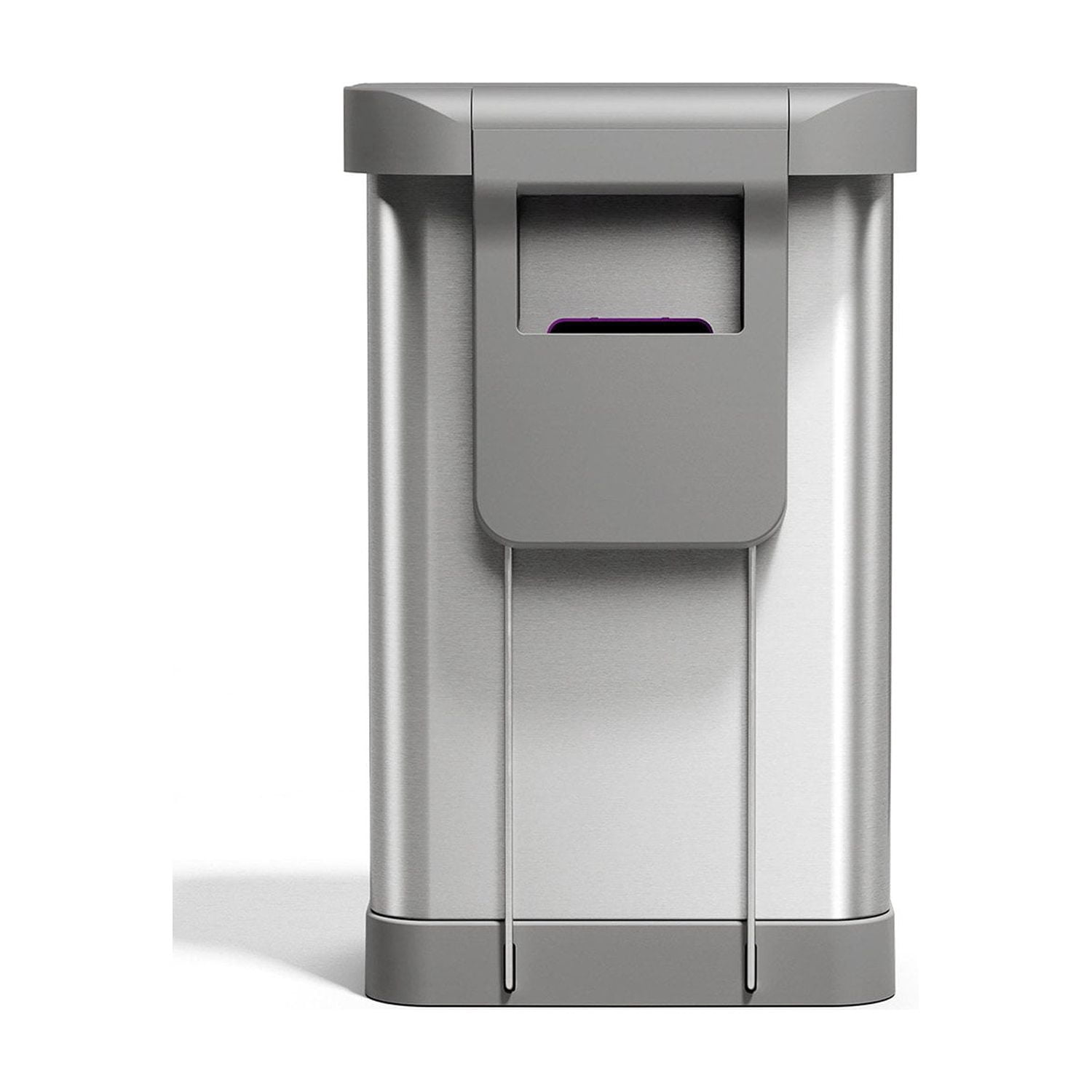 Simplehuman 45L Step trash Can Stainless Steel with Grey Lid and
