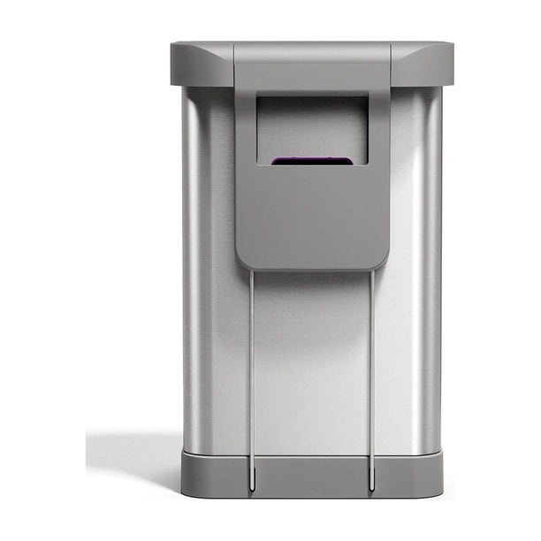 Simplehuman 45L Step trash Can Stainless Steel with Grey Lid and