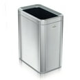 thumbnail image 1 of Clorox Slim Open Top Anti-Microbial Odor Protection 2.6 Gallon Stainless Steel Trash Can - Silver or Black, 1 of 6