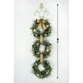 thumbnail image 3 of Member's Mark Pre-Lit Flocked Three Wreath Door Hanger, 3 of 4