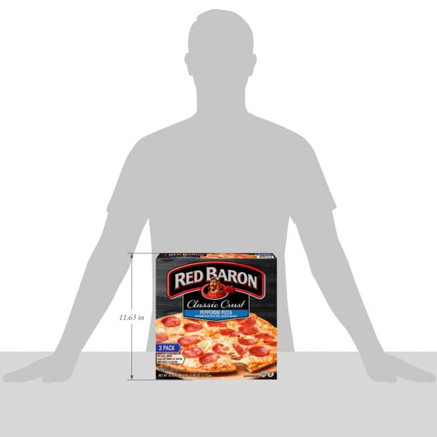 Red Baron Pepperoni Pizza with Classic Crust, Frozen 3 pk