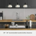 thumbnail image 6 of Hunter Cypress Grove Glass 3 Light Pendant Light Fixture, Round Cluster and Linear Cluster, 6 of 9