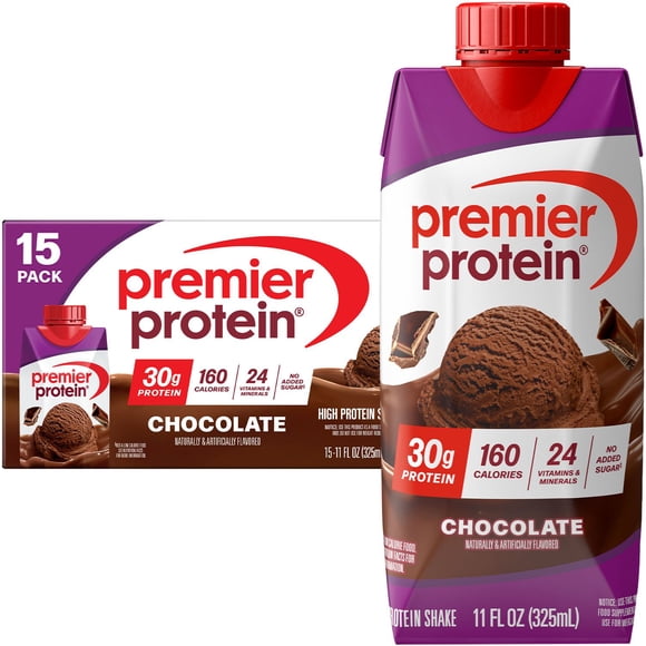 Premier Protein 30g High Protein Shake, Chocolate, 11 fl. oz., 15 pk.