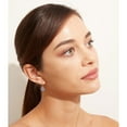 thumbnail image 4 of Oval Cut Genuine Gemstone and 0.16 CT. T.W. Diamond Dangle Earrings in 14K Gold, 4 of 5