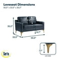 thumbnail image 6 of Serta Fleming Faux Leather Loveseat, 6 of 8