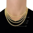 thumbnail image 3 of Curb Chain Necklace in Solid 14K Gold, 3 of 5