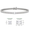 thumbnail image 3 of Round and Oval Cut Gemstone Tennis Bracelet in Sterling Silver, 3 of 3