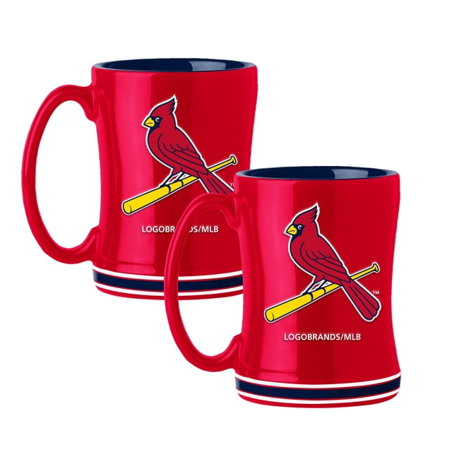Logo Brands St. Louis Cardinals 14oz Relief Mug Set