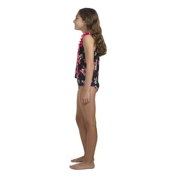 Hurley Girls 2-Piece Ruffle Tankini Swim Set - Samsclub.com