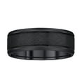 thumbnail image 2 of 8mm Black Textured Mens Band in Tungsten, 2 of 5