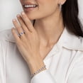 thumbnail image 6 of Lab Created Round Cut Blue and White Sapphire Eternity Ring in Sterling Silver, 6 of 6
