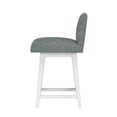 thumbnail image 15 of HH2 Home Upholstered Key Back Wood Adjustable Height Swivel Bar Stool, 15 of 19