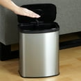 thumbnail image 3 of Nine Stars Stainless Steel Sensor Trash Can Set - 13.2 gal. / 2.1 gal., 3 of 5