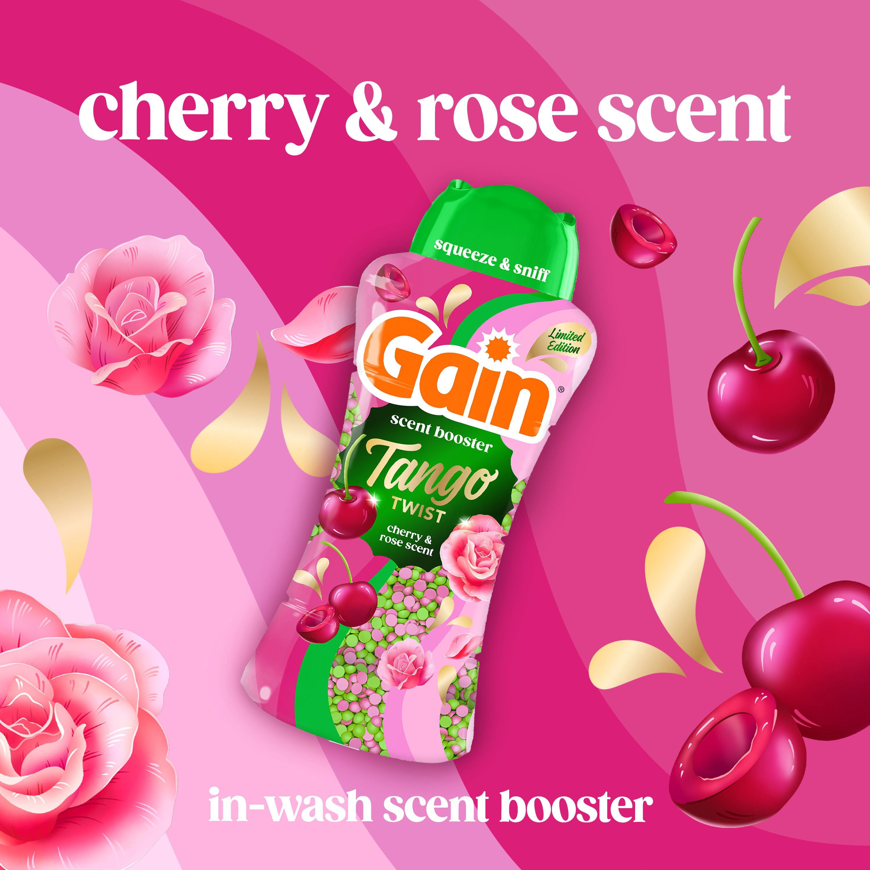 Gain Tango Twist Laundry Scent Booster Beads, Cherry and Rose