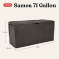 thumbnail image 3 of Keter Samoa 70 Gal. Resin Deck Box Large Outdoor Storage, Brown, 3 of 14