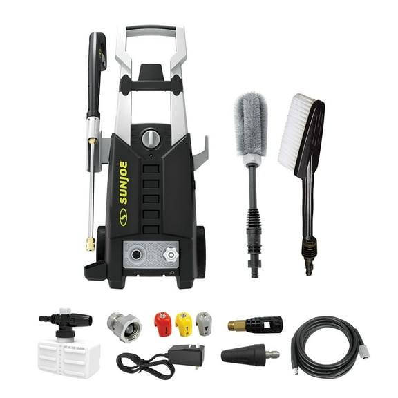Sun Joe Electric Pressure Washer, 2100-PSI (PWMA Rated) w/ 2-pc Brush Kit & Quick Connect Nozzles, 13-Amp