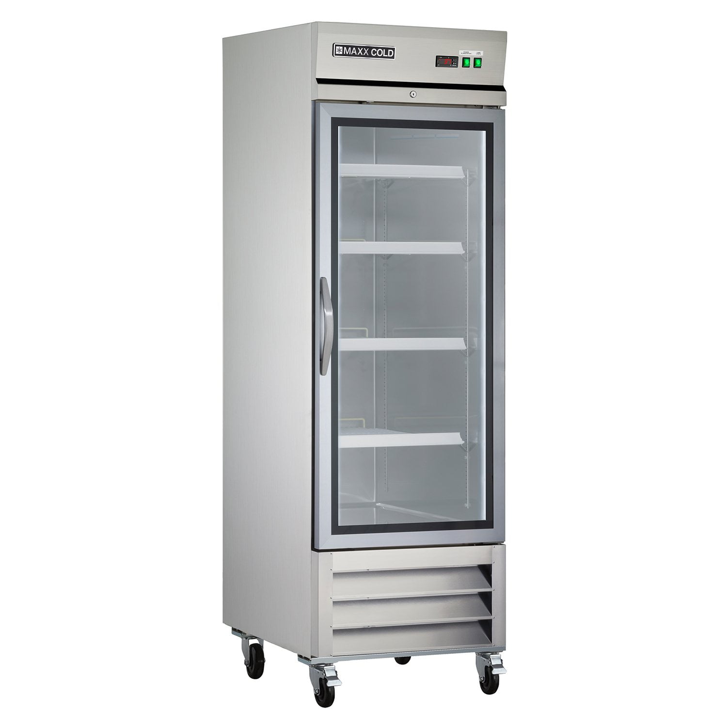 Maxx Cold X-Series Single Glass Door Commercial Refrigerator