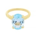 thumbnail image 2 of Solitaire Oval Gemstone Ring in 14K Gold, 2 of 6