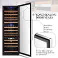 thumbnail image 6 of Lanbo 24 Inch 143 Bottle Triple Zone Wine Cooler Fridge, 6 of 16
