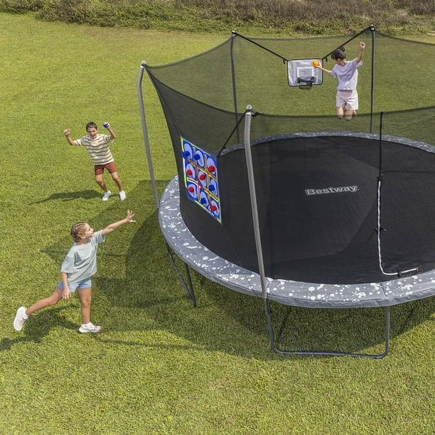 Bestway Xtreme Air 16' Kids Outdoor Trampoline with 2-in-1 Game