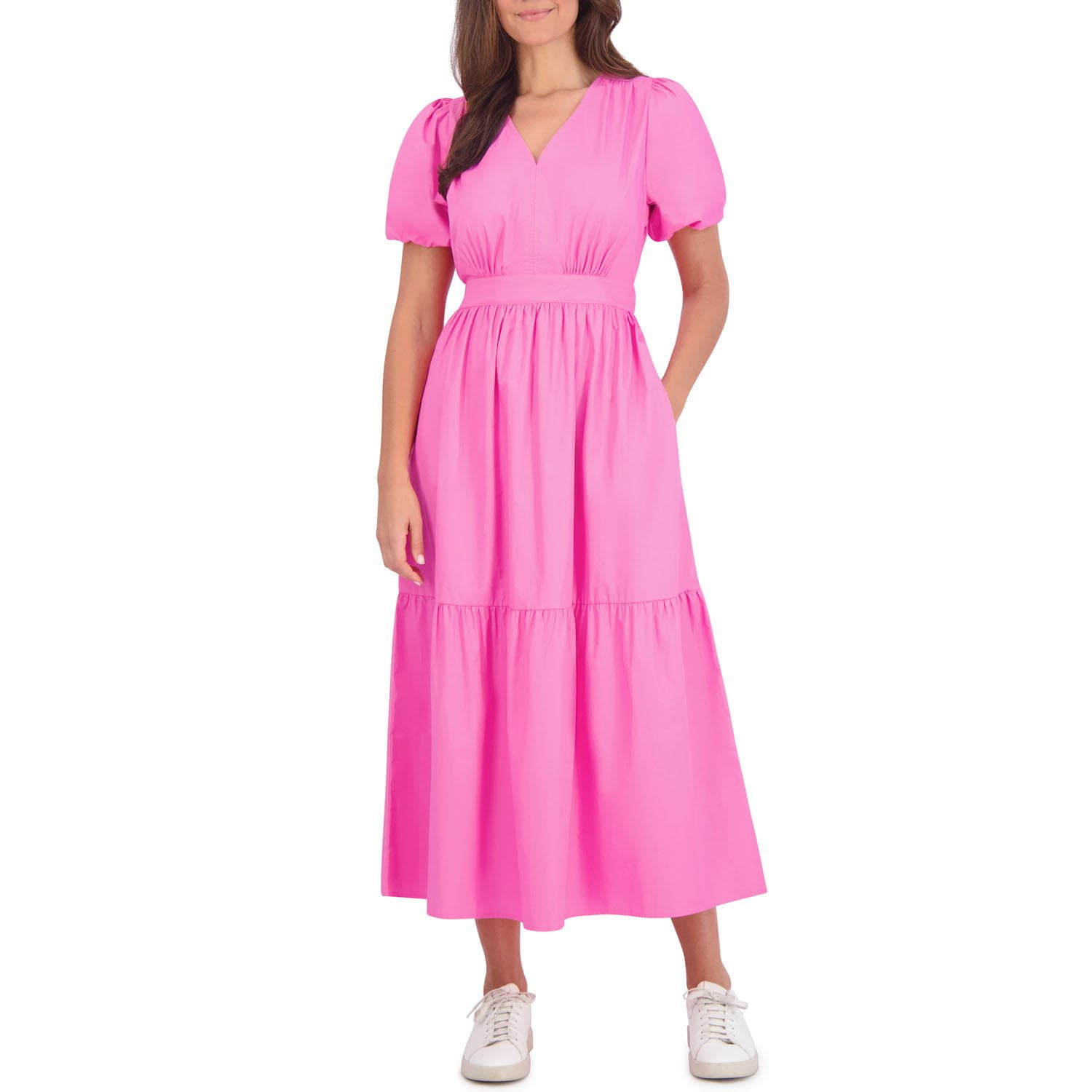 French Connection Ladies Puff Sleeve Maxi Dress - Samsclub.com