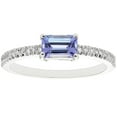 thumbnail image 1 of Baguette Cut Gemstone and 0.10 CT. T.W. Diamond Ring in 14K Gold, 1 of 3