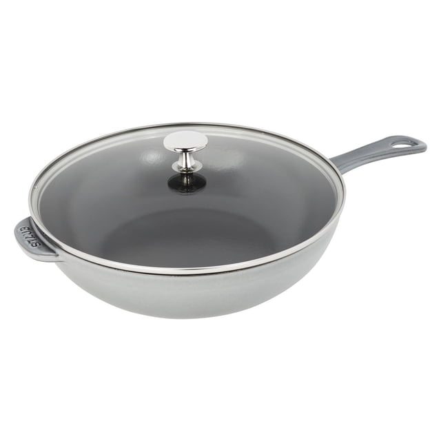 Staub 10", 2.9-Quart Enameled Cast Iron Daily Pan With Glass Lid