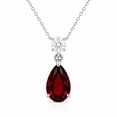 thumbnail image 3 of Round and Pear Cut Gemstone Pendant and Earring Set in Sterling Silver, 3 of 6