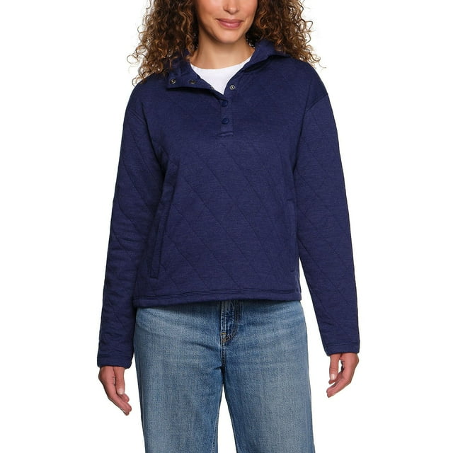 Lands' End Women's Quilted Pullover Hoodie