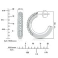 thumbnail image 5 of 1.00 CT. TW. Round Cut Pave Diamond Hoop Earrings in 14K Gold, 5 of 7