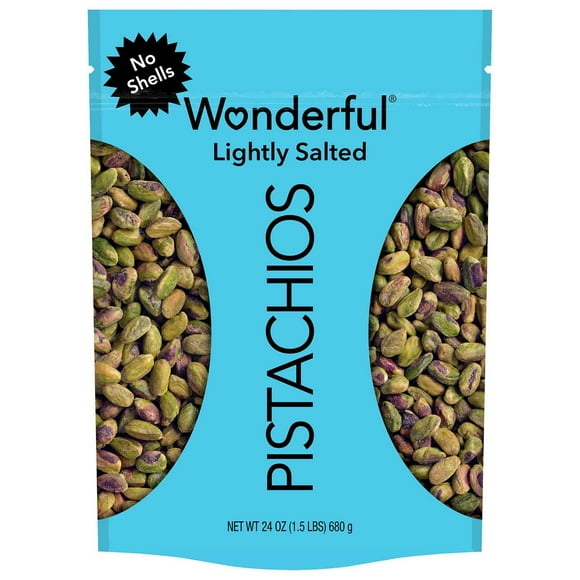 Wonderful Lightly Salted Pistachios, No Shells, 24 oz.