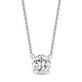 thumbnail image 1 of Round Cut Diamond Solitaire Necklace in 18K Gold, 1 of 7
