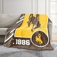 thumbnail image 2 of Logo Brands Wyoming Cowboys 60"x70" Super Plush Blanket, 2 of 6