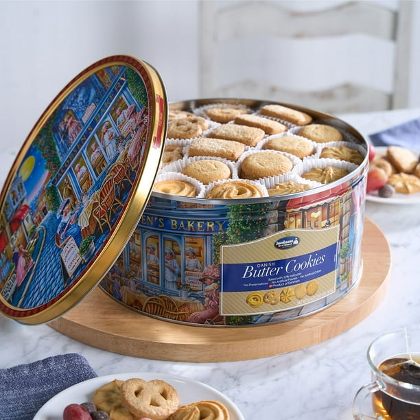 Jacobsens Original Premium Danish Butter Cookie Tin, 3.5 lbs