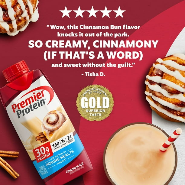 Premier Protein 30g High Protein Shake, Cinnamon Roll 11 fl. oz