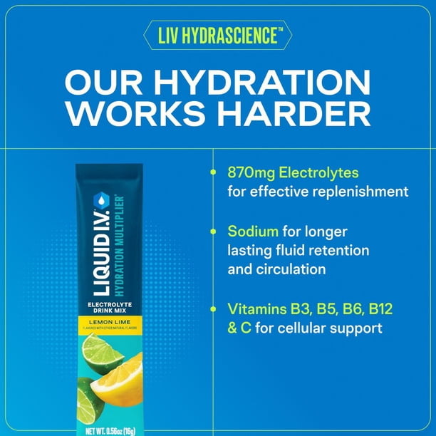 Liquid I.V. Hydration Multiplier Popsicle Firecracker & Lemon Lime