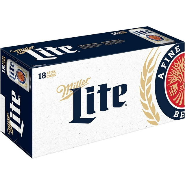 Miller Lite Lager Beer, 12 fl. oz. can, 18 pk.