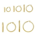thumbnail image 1 of Wedding Band Hoop Earrings in 14K Gold, 1 of 5