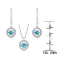 thumbnail image 7 of Round Cut Lab Created Gemstone Dancing Pendant & Earring Set in Sterling Silver, 7 of 8