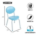 thumbnail image 3 of Lifetime 24-Inch Square Kid's Table and Chairs Set, Blue, 3 of 10