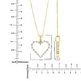 thumbnail image 6 of Round Cut Heart Diamond Pendant Necklace in 14K Gold, 6 of 8
