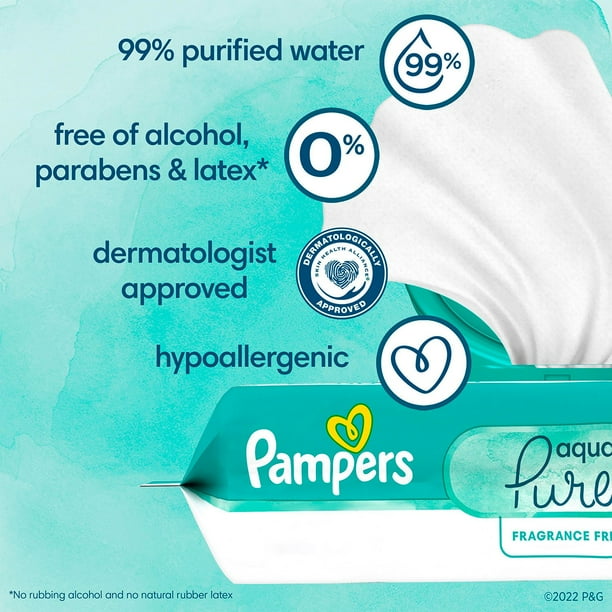 Pampers Aqua Pure Baby Wipes, Fragrance Free, 13 728 Wipes