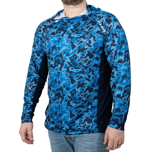 Chemise De Pêche Homme Huk Performance - Bleu Camouflage - Taille 2XL - Occasion